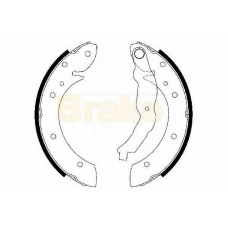 SH2433 BRAKE ENGINEERING Комплект тормозных колодок