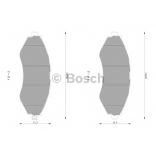 0 986 AB1 433 BOSCH Комплект тормозных колодок, дисковый тормоз