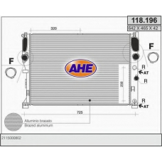 118.196 AHE Радиатор, охлаждение двигателя