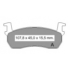 835181 Vema Комплект тормозных колодок, дисковый тормоз