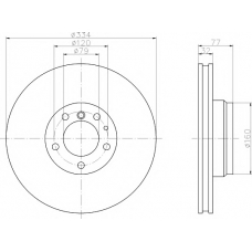 8DD 355 122-092 HELLA PAGID Тормозной диск