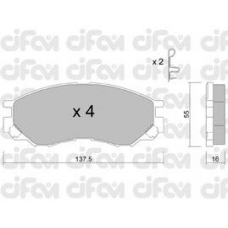 822-401-0 CIFAM Комплект тормозных колодок, дисковый тормоз