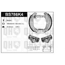 BS786K4 QUINTON HAZELL Комплект тормозов, барабанный тормозной механизм