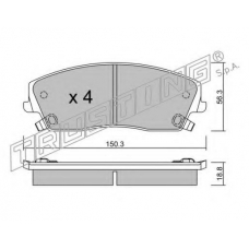 732.0 TRUSTING Комплект тормозных колодок, дисковый тормоз