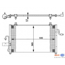 8FC 351 302-051 HELLA Конденсатор, кондиционер