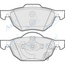 PAD1394 APEC Комплект тормозных колодок, дисковый тормоз