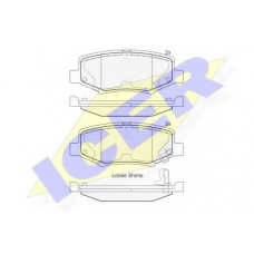 181909 ICER Комплект тормозных колодок, дисковый тормоз