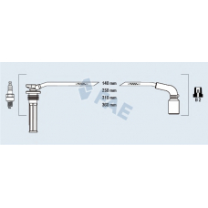 83567 FAE Комплект проводов зажигания