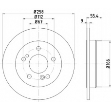 8DD 355 102-981 HELLA Тормозной диск