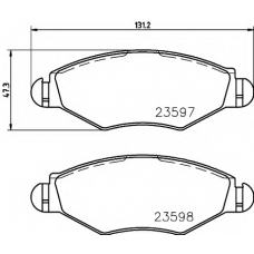 8DB 355 009-411 HELLA PAGID Комплект тормозных колодок, дисковый тормоз