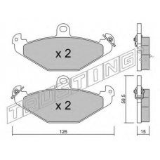 168.0 TRUSTING Комплект тормозных колодок, дисковый тормоз