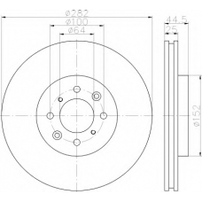 8DD 355 114-921 HELLA Тормозной диск