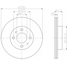 8DD 355 105-161 HELLA Тормозной диск