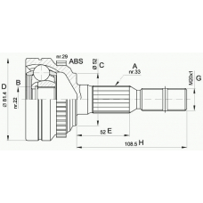 CVJ5432.10 OPEN PARTS Шарнирный комплект, приводной вал