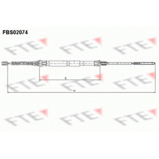 FBS02074 FTE Трос, стояночная тормозная система
