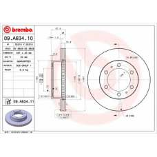 09.A634.11 BREMBO Тормозной диск