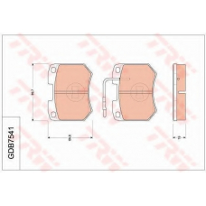 GDB7541 TRW Комплект тормозных колодок, дисковый тормоз