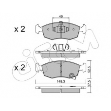 822-274-5 CIFAM Комплект тормозных колодок, дисковый тормоз