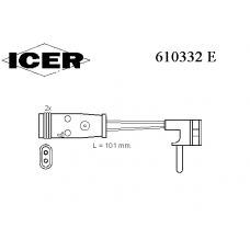 610332 E ICER Сигнализатор, износ тормозных колодок