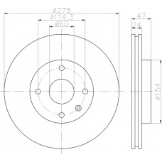 8DD 355 117-061 HELLA PAGID Тормозной диск