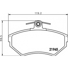 8DB 355 018-251 HELLA Комплект тормозных колодок, дисковый тормоз