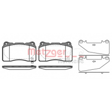 1170745 METZGER Комплект тормозных колодок, дисковый тормоз