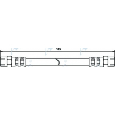 HOS3141 APEC Тормозной шланг