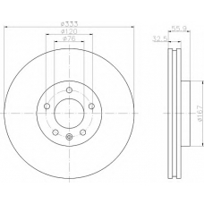 8DD 355 109-671 HELLA Тормозной диск