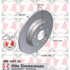 400.1437.52 ZIMMERMANN Тормозной диск