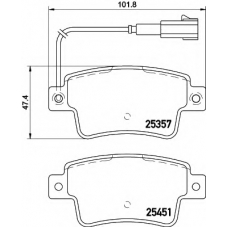 8DB 355 019-801 HELLA Комплект тормозных колодок, дисковый тормоз