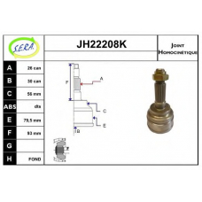 JH22208K SERA Шарнирный комплект, приводной вал