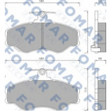 FO 638381 FOMAR ROULUNDS Комплект тормозных колодок, дисковый тормоз