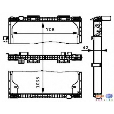 8MK 376 721-461 HELLA Радиатор, охлаждение двигателя