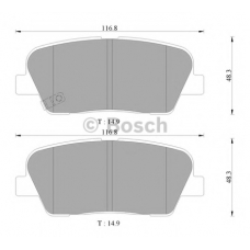 0 986 AB3 105 BOSCH Комплект тормозных колодок, дисковый тормоз