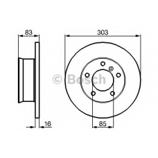 0 986 479 C84 BOSCH Тормозной диск