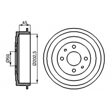 0 986 477 109 BOSCH Тормозной барабан