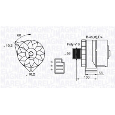 063534893260 MAGNETI MARELLI Генератор