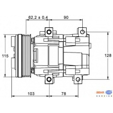 8FK 351 113-301 HELLA Компрессор, кондиционер