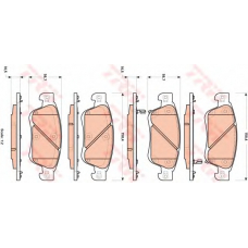 GDB3503 TRW Комплект тормозных колодок, дисковый тормоз