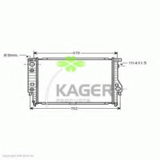 31-0113 KAGER Радиатор, охлаждение двигателя