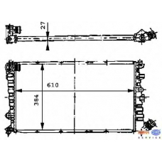 8MK 376 717-481 HELLA Радиатор, охлаждение двигателя