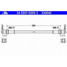 24.5207-0205.3 ATE Тормозной шланг