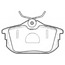 AKD-3593 ASVA Комплект тормозных колодок, дисковый тормоз