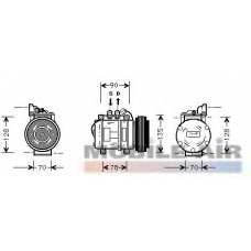 0200K018 VAN WEZEL Компрессор, кондиционер