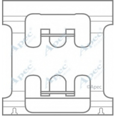 KIT414 APEC Комплектующие, тормозные колодки