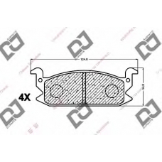 BP1419 DJ PARTS Комплект тормозных колодок, дисковый тормоз