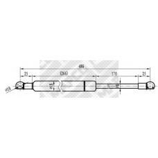 91100 MAPCO Газовая пружина, крышка багажник