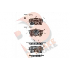 RB1815 R BRAKE Комплект тормозных колодок, дисковый тормоз