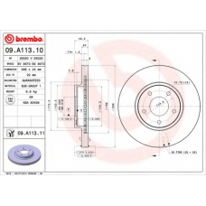 09.A113.10 BREMBO Тормозной диск