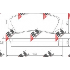 37226 ABS Комплект тормозных колодок, дисковый тормоз